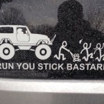 run-you-stick-bastards-sticker