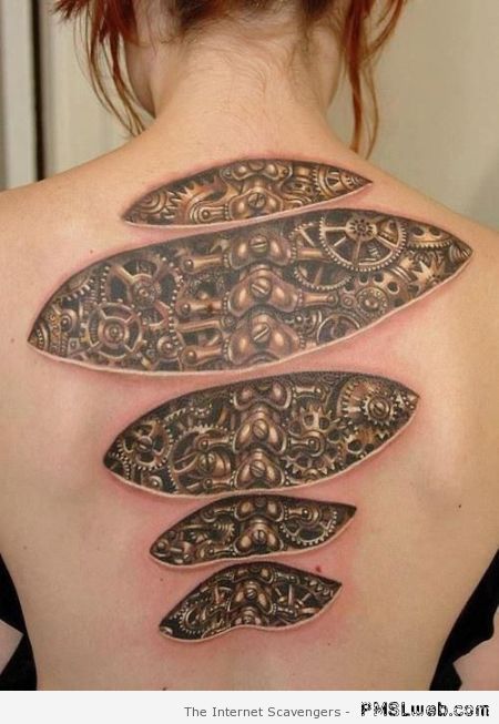 Amazing back tattoo at PMSLweb.com