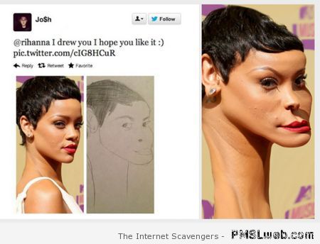 Rihanna drawing fail at PMSLweb.com