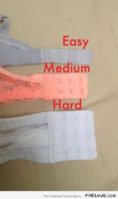 Funny bra difficulty level at PMSLweb.com