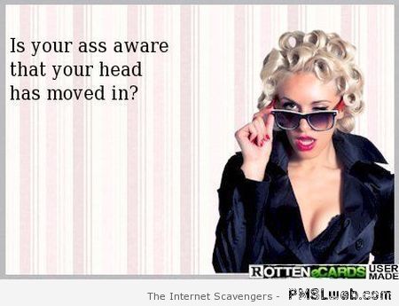 Is your a** aware that your head has moved in at PMSLweb.com