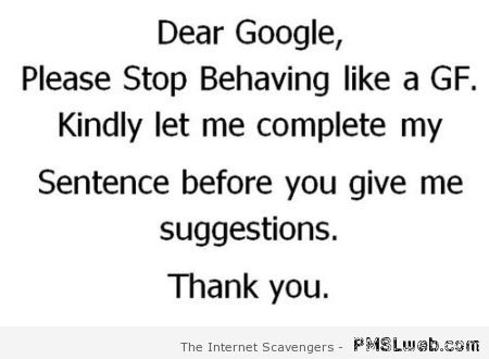 Dear Google funny at PMSLweb.com