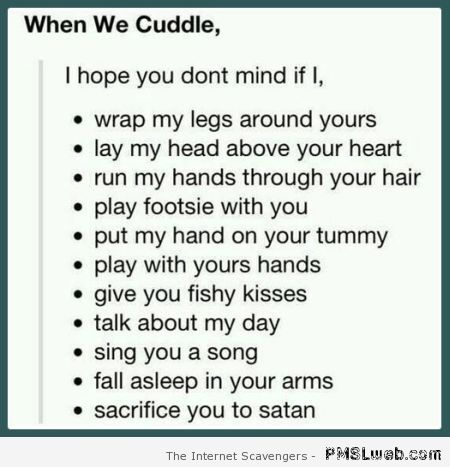When we cuddle humor at PMSLweb.com
