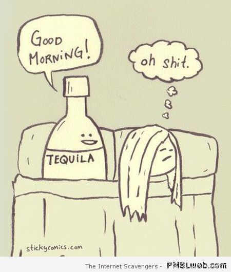 Funny sleeping with tequila at PMSLweb.com