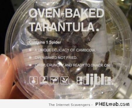 Oven baked tarantula at PMSLweb.com