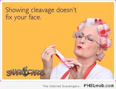 Showing cleavage ecard at PMSLweb.com