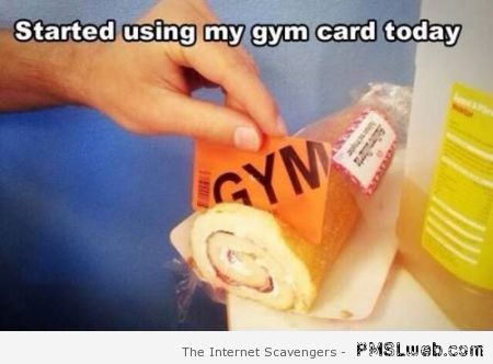Started using my gym card meme at PMSLweb.com