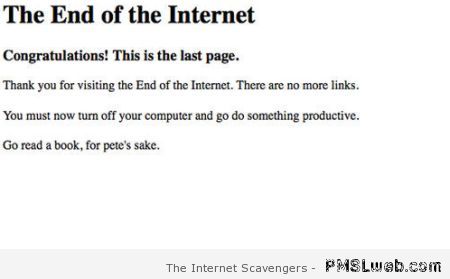 The end of the internet humor at PMSLweb.com