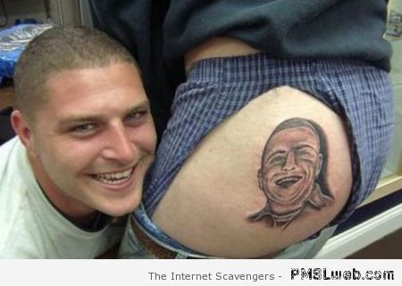 Butt cheek tattoo fail at PMSLweb.com