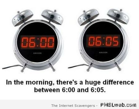 Morning alarm clock humor at PMSLweb.com