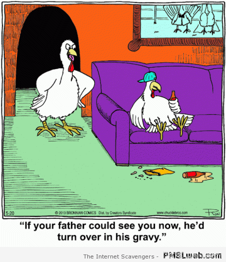 Funny turkey cartoon at PMSLweb.com