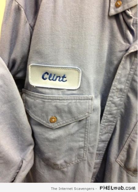 Clint name tag fail at PMSLweb.com