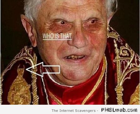 Weird character on the pope’s clothing – Thursday chuckles at PMSLweb.com