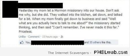 Funny mormon joke at PMSLweb.com