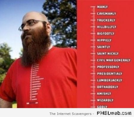 Funny beard length t-shirt at PMSLweb.com