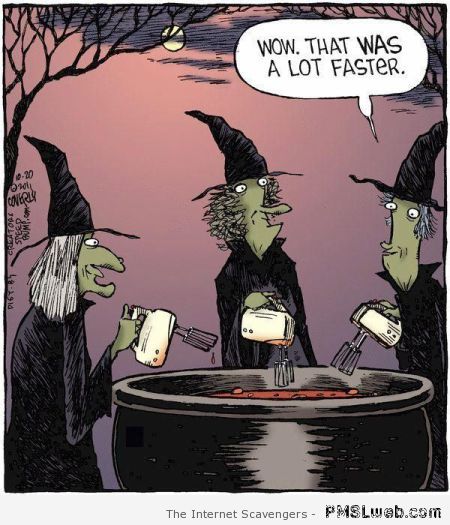 Funny witch cartoon – Amusing Sunday at PMSLweb.com