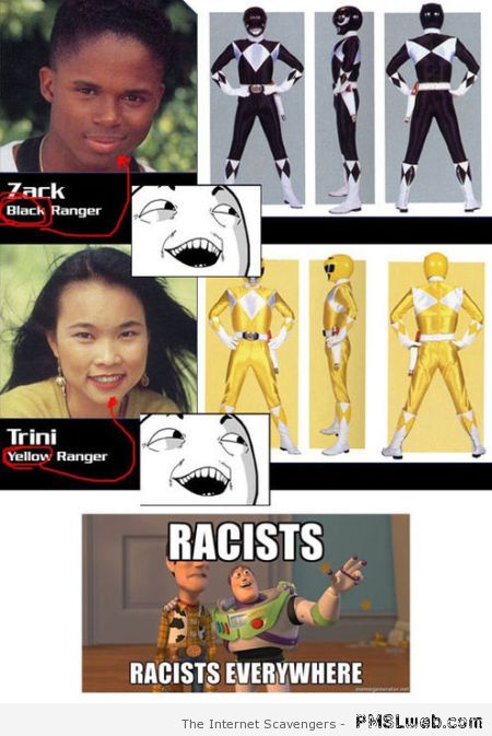 Racist power rangers meme at PMSLweb.com