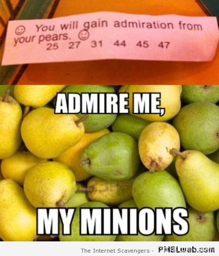Funny pear meme at PMSLweb.com