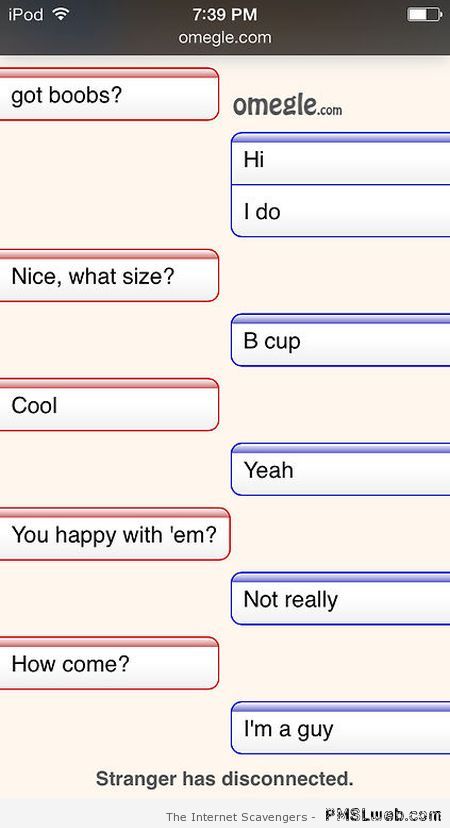Funny Omegle conversation at PMSLweb.com