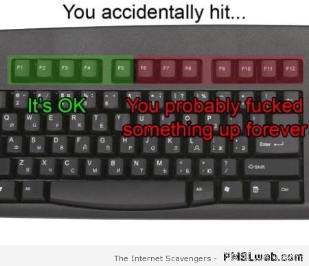 Accidentally hitting a key on your keyboard at PMSLweb.com