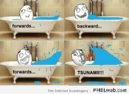 Tsunami in the bathtub at PMSLweb.com