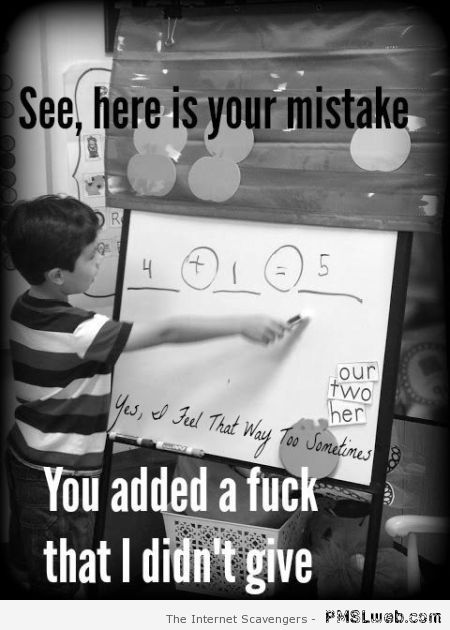 Here is your mistake funny at PMSLweb.com