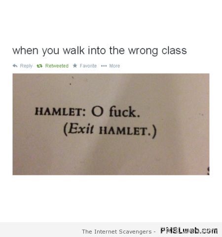 Hamlet humor at PMSLweb.com