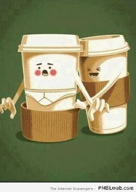 Funny coffee with pants down at PMSLweb.com