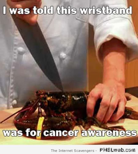 Wristband humor at PMSLweb.com