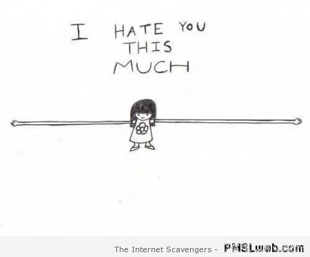 I hate you this much at PMSLweb.com