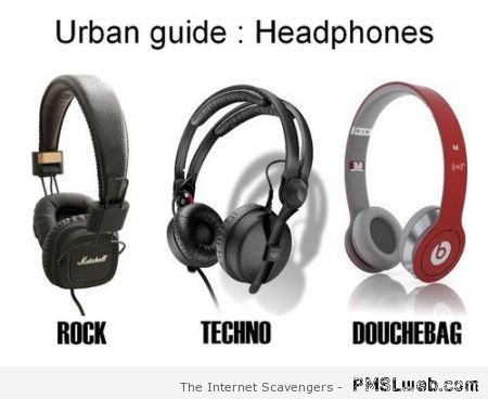 Funny headphones urban guide at PMSLweb.com