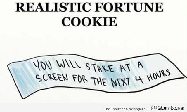 Realistic fortune cookie – Wednesday craziness at PMSLweb.com