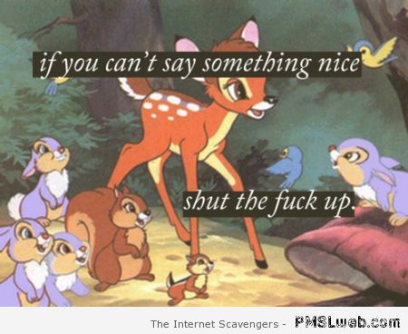 Bambi STFU humor � Funny Monday collection at PMSLweb.com