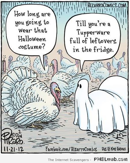 Thanksgiving cartoon humor at PMSLweb.com