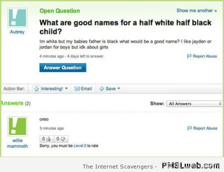 Name your child oreo funny comment – Monday PMSL at PMSLweb.com