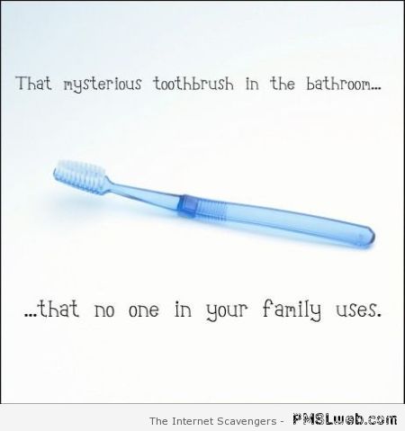 Mysterious toothbrush humor at PMSLweb.com