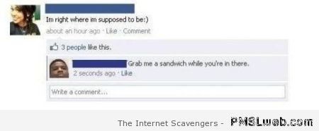 Funny sexist Facebook answer – Witty Thursday at PMSLweb.com