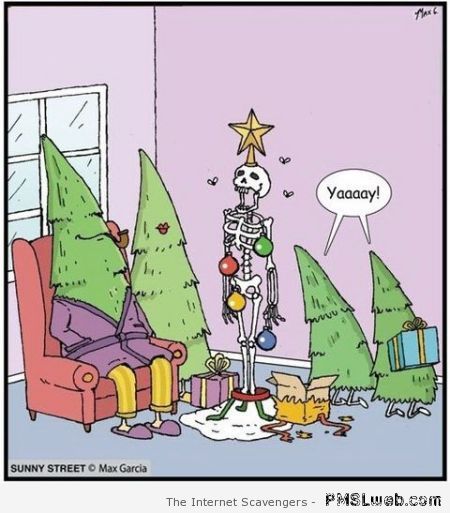 Sarcastic Christmas tree humor at PMSLweb.com