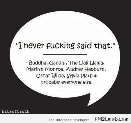 I never said that funny quote at PMSLweb.com