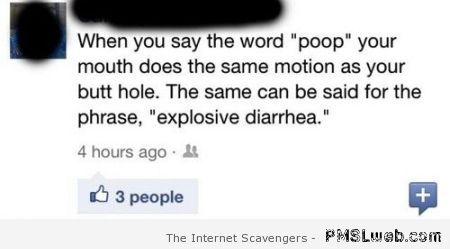 When I say the word poop at PMSLweb.com