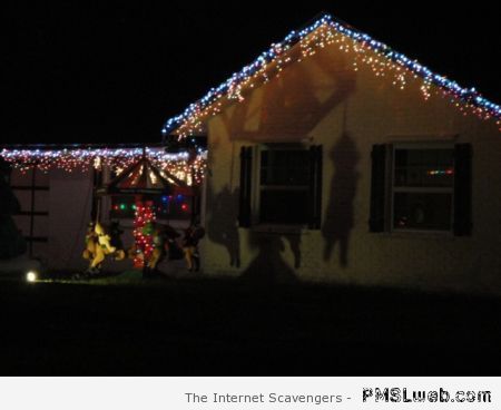 Funny Christmas decorations shadows at PMSLweb.com
