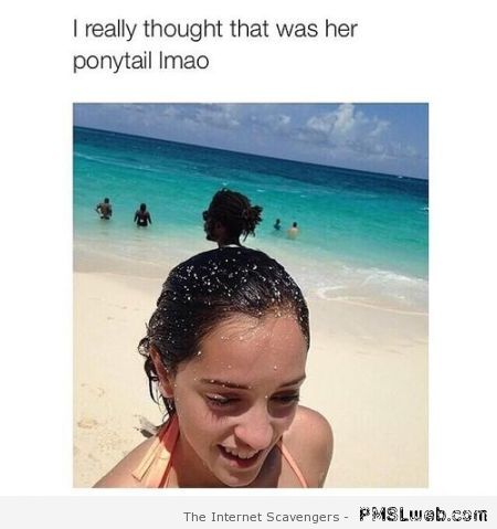 I thought it was her pony tail at PMSLweb.com