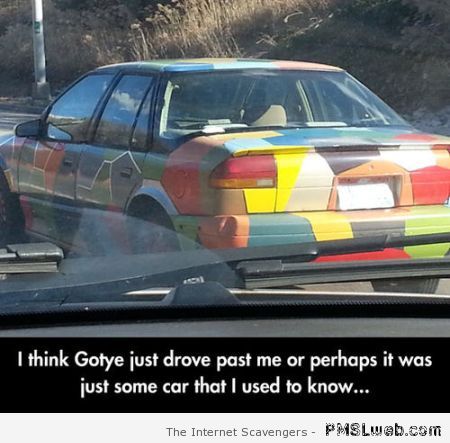 Funny Gotye car at PMSLweb.com