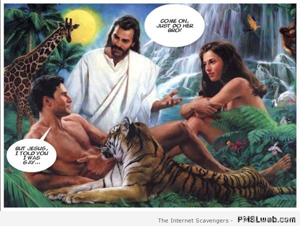 Funny Jesus painting edit at PMSLweb.com