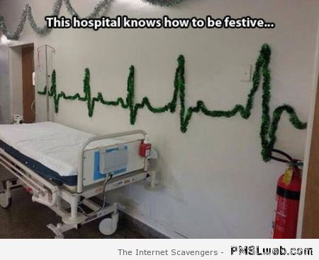 Funny hospital Christmas meme at PMSLweb.com