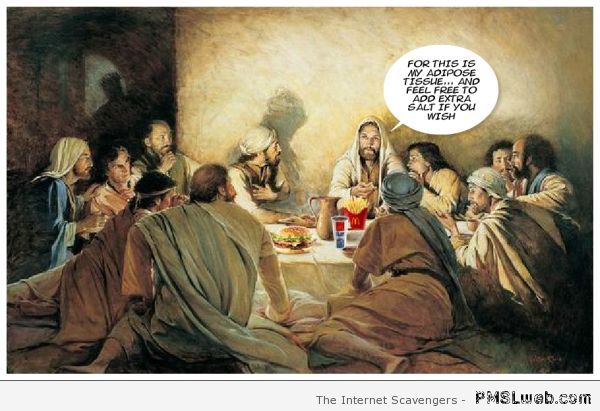 Jesus and Mc Donalds funny painting edit at PMSLweb.com