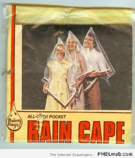 Funny vintage rain cape at PMSLweb.com