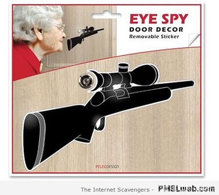 Eye spy door décor at PMSLweb.com