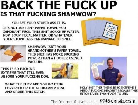 Hilarious Shamwow advert at PMSLweb.com