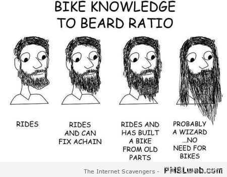 Bike knowledge to beard ratio at PMSLweb.com